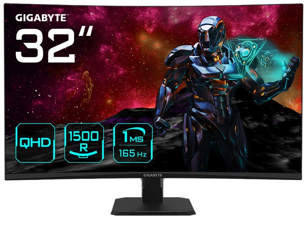 Gigabyte | Gaming Monitorius | GS32QC EU | 31.5 " | VA | 170 Hz | 1 ms | 2560 x 1400 pikselių | 300 cd/m² | HDMI jungtys quantity 2