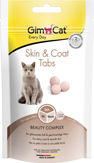 GIMCAT SKIN & COAT TABS skanėstai katėms 40g