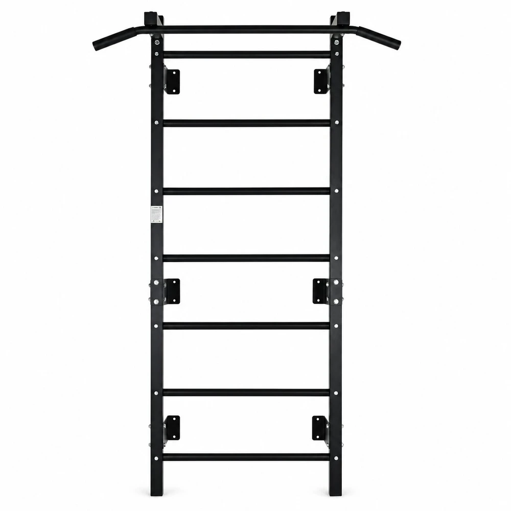 Gimnastikos sienelė 228 cm, prisitraukimų skersinis vaikams ir suaugusiems, juoda MOVEPRO