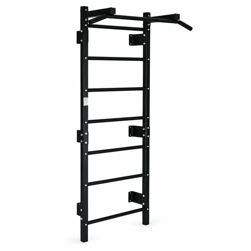 Gimnastikos sienelė 228 cm, prisitraukimų skersinis vaikams ir suaugusiems, juoda MOVEPRO