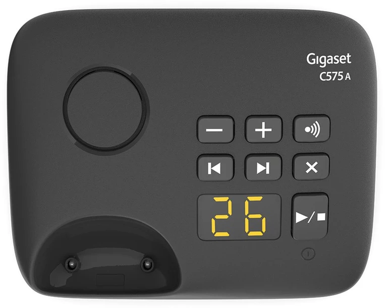GIS Gigaset C575A Duo Analoginio ryšio / DECT telefonas Skambintojo ID Juoda