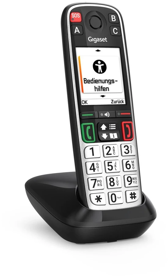 GIS Gigaset EASY 500 Analoginio ryšio / DECT telefonas Skambintojo ID Juoda, Sidabras