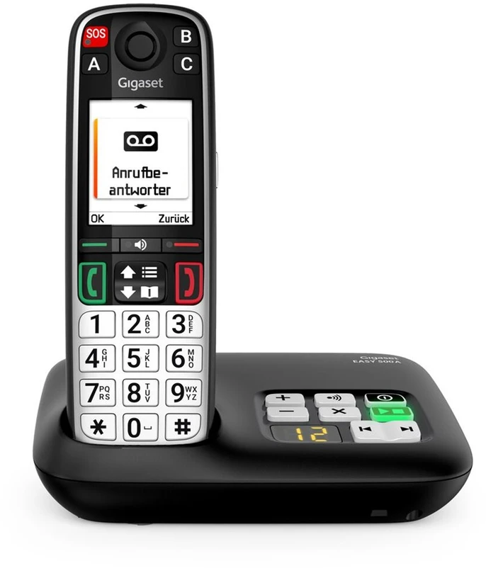 GIS Gigaset EASY 500A Analoginio ryšio / DECT telefonas Skambintojo ID Juoda, Sidabras