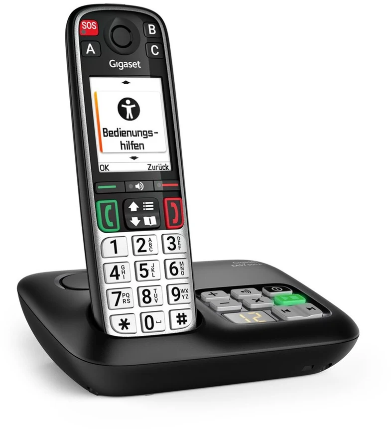 GIS Gigaset EASY 500A Analoginio ryšio / DECT telefonas Skambintojo ID Juoda, Sidabras