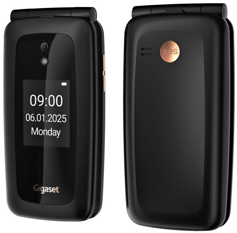 GIS Gigaset GL795 7,11 cm (2.8″) 142 g Juoda Telefonas vyresnio amžiaus žmonėms