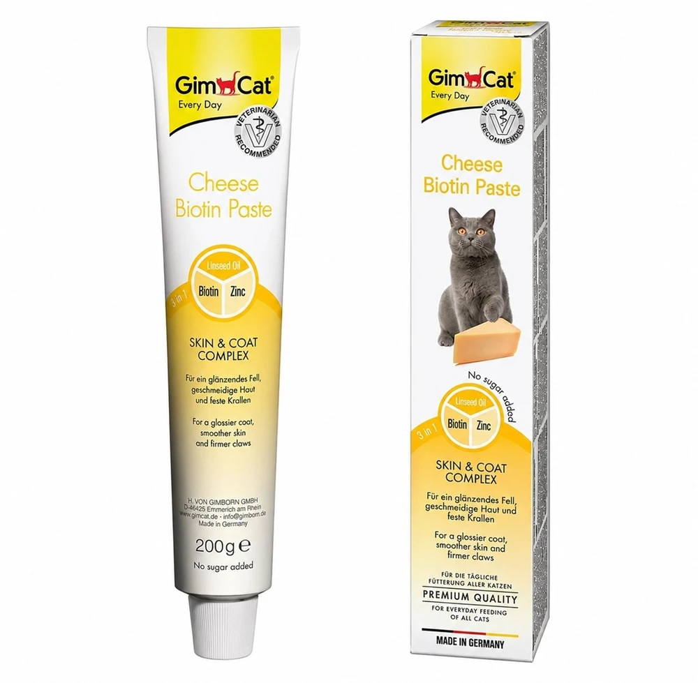 GMC GIMCAT Cheese biotin paste – skanėstas katėms – 200g