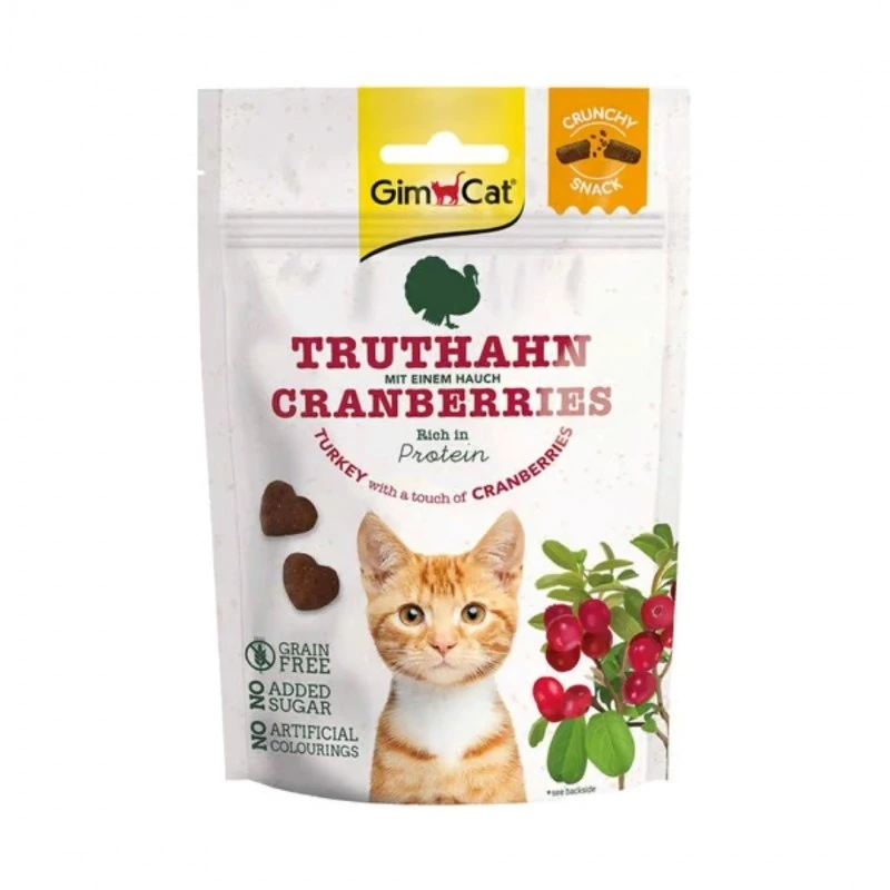 GMC GIMCAT Crunchy Snacks Kalakutiena su spanguolėmis – skanėstas katei – 50g