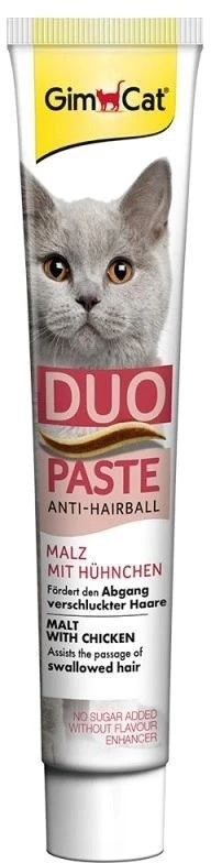 GMC GIMCAT Duo Paste Anti-Hairball su vištiena – skanėstas katei – 50g