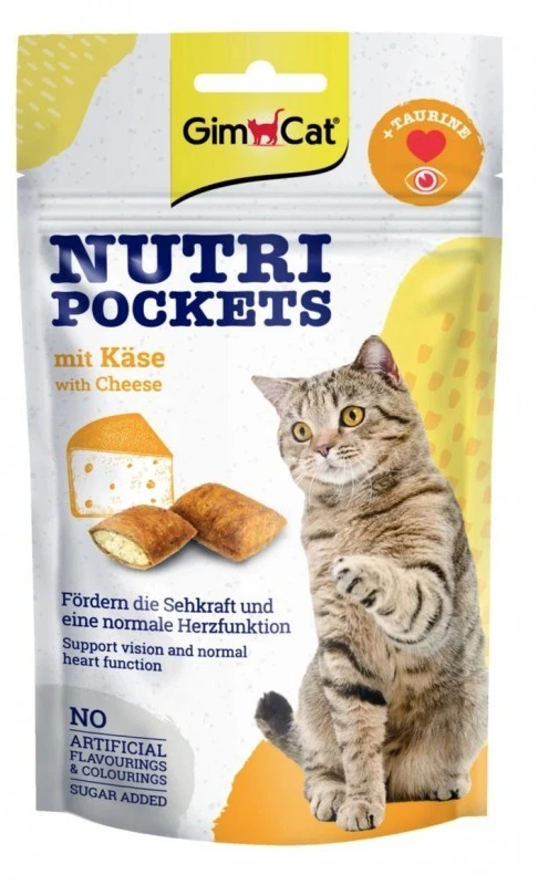 GMC GIMCAT Nutri pockets Cheese – skanėstas katėms – 60g
