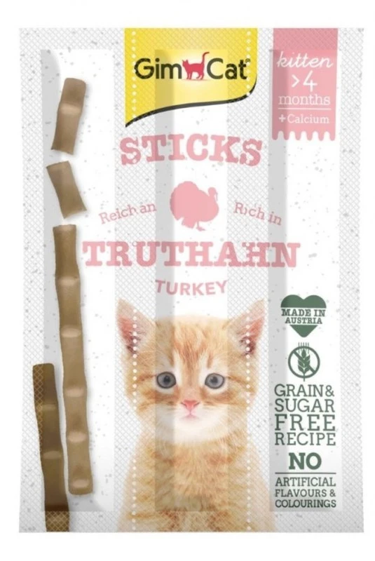 GMC GIMCAT Sticks Kitten kalakutiena – skanėstas katėms – 3x3g