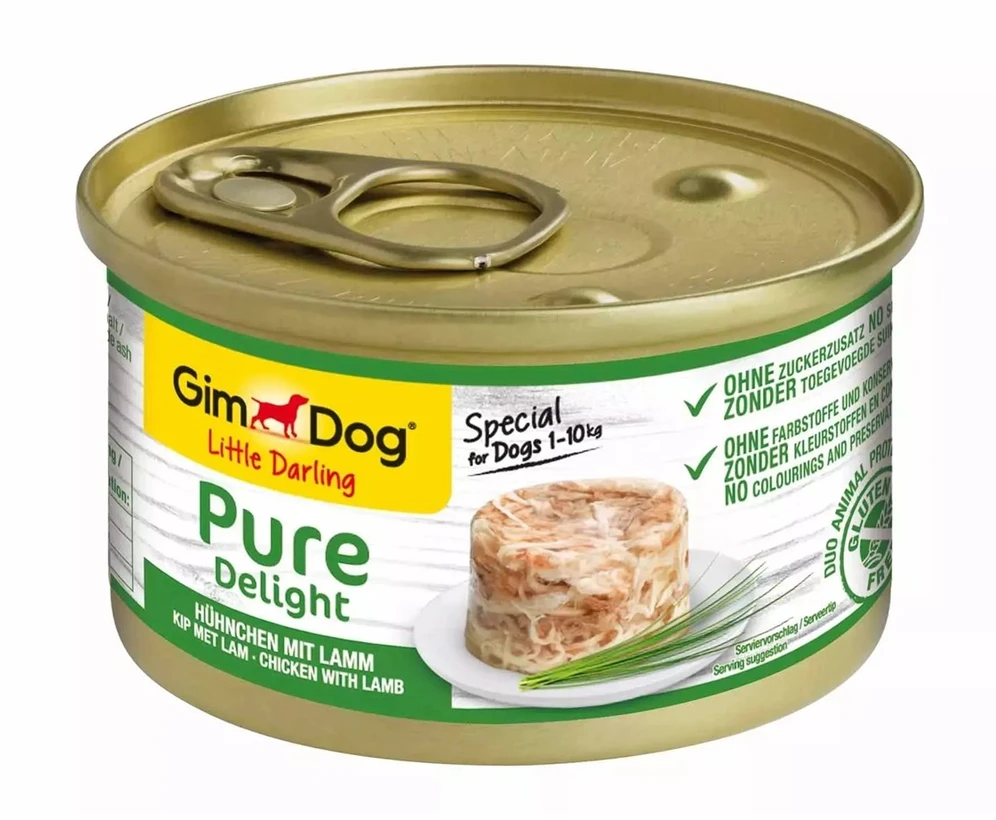 GMC GIMDOG Little Darling Pure Delight vištiena su ėriena – drėgnas ėdalas šunims – 85g