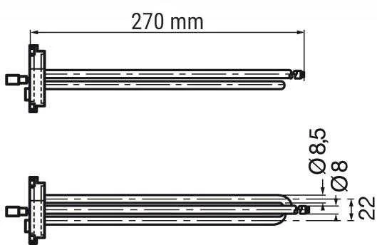 Gnali_Bocia Kaitinimo elementas GNALI BOCIA 420, 2 kW H