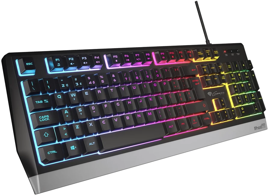 Klaviatūra žaidimams GENESIS RHOD 300 RGB PT su pašvietimu Žaidimams