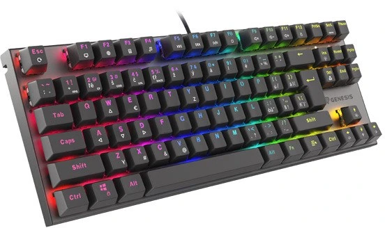 GNS Klaviatūra žaidimams GENESIS THOR 303 TKL CZ/SK RGB BACKLIGHT MECHANICAL Raudonas Juodas HOT SWAP