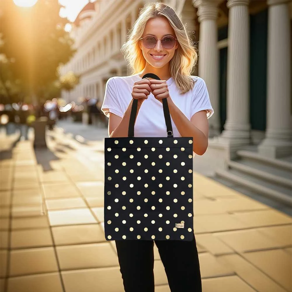 Oem Pirkinių krepšys Wonder wzór 2 auksinis polka-dot