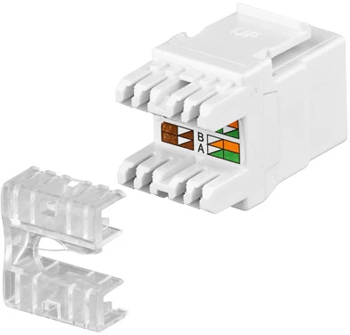 Goobay Gogobay 95738 Keystone modulis RJ45 CAT 5e, UTP, 100 MHz, baltas