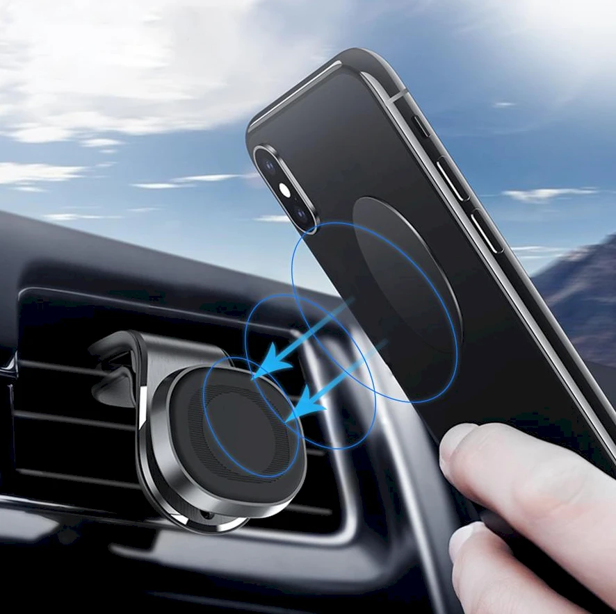 Goodbuy mini automobilio laikiklis su magnetu juodas