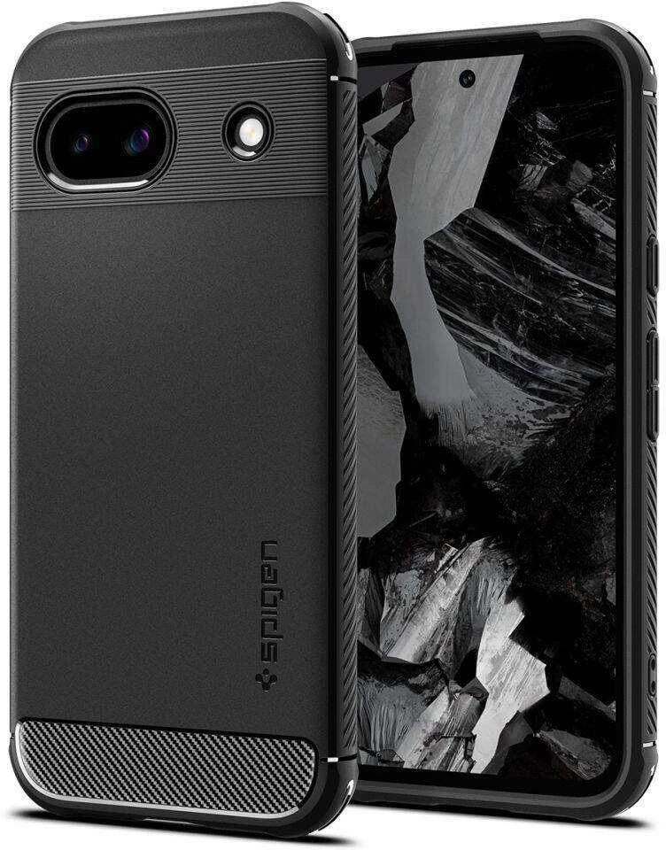 Spigen Rugged Armor – dėklas skirtas Google Pixel 8A Juodas