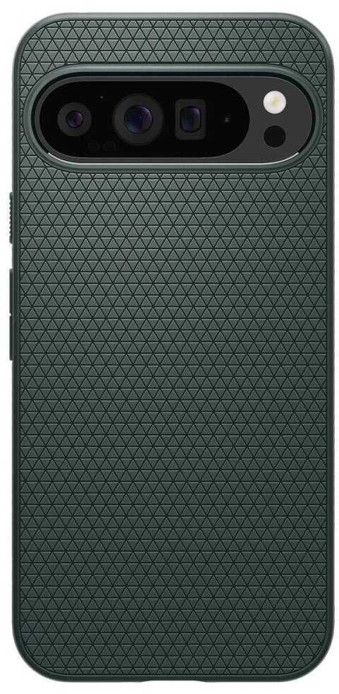 Google Pixel 9 Pro XL Spigen Liquid Air Abyss dėklas telefonui žalios spalvos