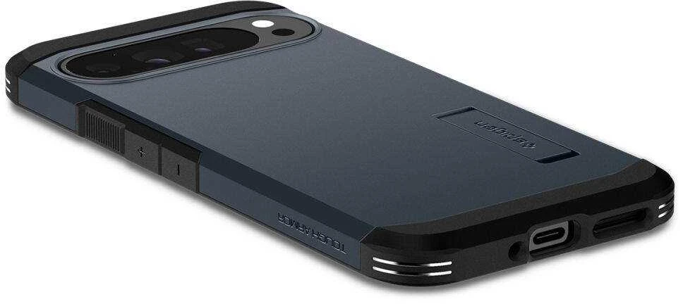 Google Pixel 9 Pro XL Spigen Tough Armor Metal Slate dėklas telefonui juodos spalvos