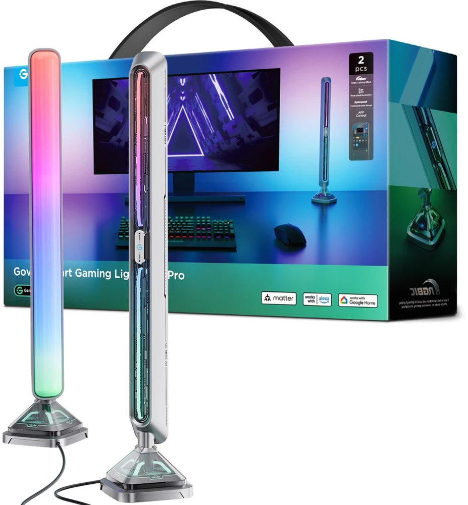 Govee H8048 žaidimų šviesos juostos Pro | Šviesos diodų šviesa | RGBIC, 2,4 GHz „Wi-Fi“ + „Bluetooth“