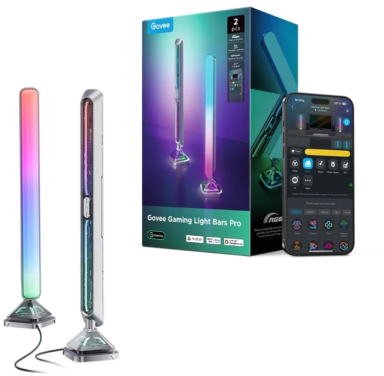 Govee H8048 žaidimų šviesos juostos Pro | Šviesos diodų šviesa | RGBIC, 2,4 GHz „Wi-Fi“ + „Bluetooth“