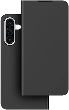 112803 FWA366AEABW Mobeen atverčiamas dėklas su kortelių laikikliu, skirtas Samsung Galaxy A36, juodas