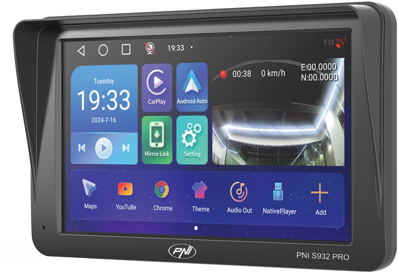 GPS navigacijos sistema ir vaizdo registratorius PNI S932 PRO, 7 colių ekranas, 32 GB atmintis, 2 GB DDR3 RAM, Android 13