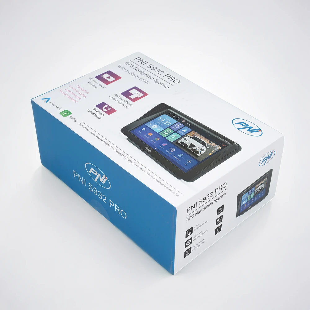 GPS navigacijos sistema ir vaizdo registratorius PNI S932 PRO, 7 colių ekranas, 32 GB atmintis, 2 GB DDR3 RAM, Android 13