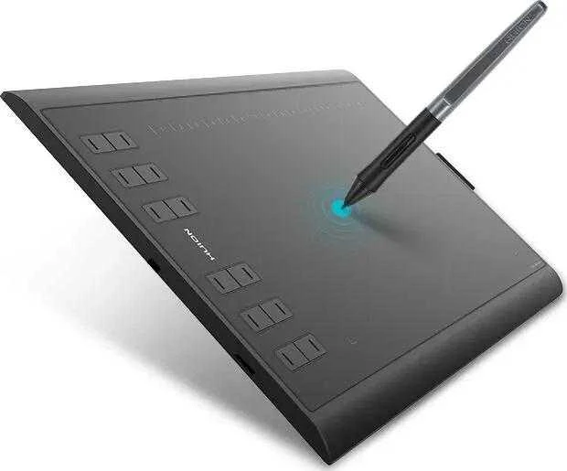 HUION H1060P grafinis planšetinis kompiuteris 5080 Lpi 250 x 160 mm USB Juodas