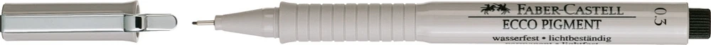 Grafinis rašiklis Faber-Castell Ecco Pigment, 0.3mm, juodos spalvos