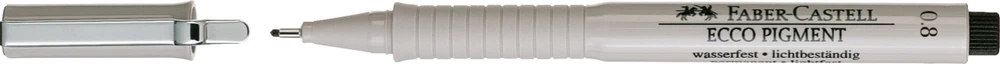 Grafinis rašiklis Faber-Castell Ecco Pigment, 0.8mm, juodos spalvos