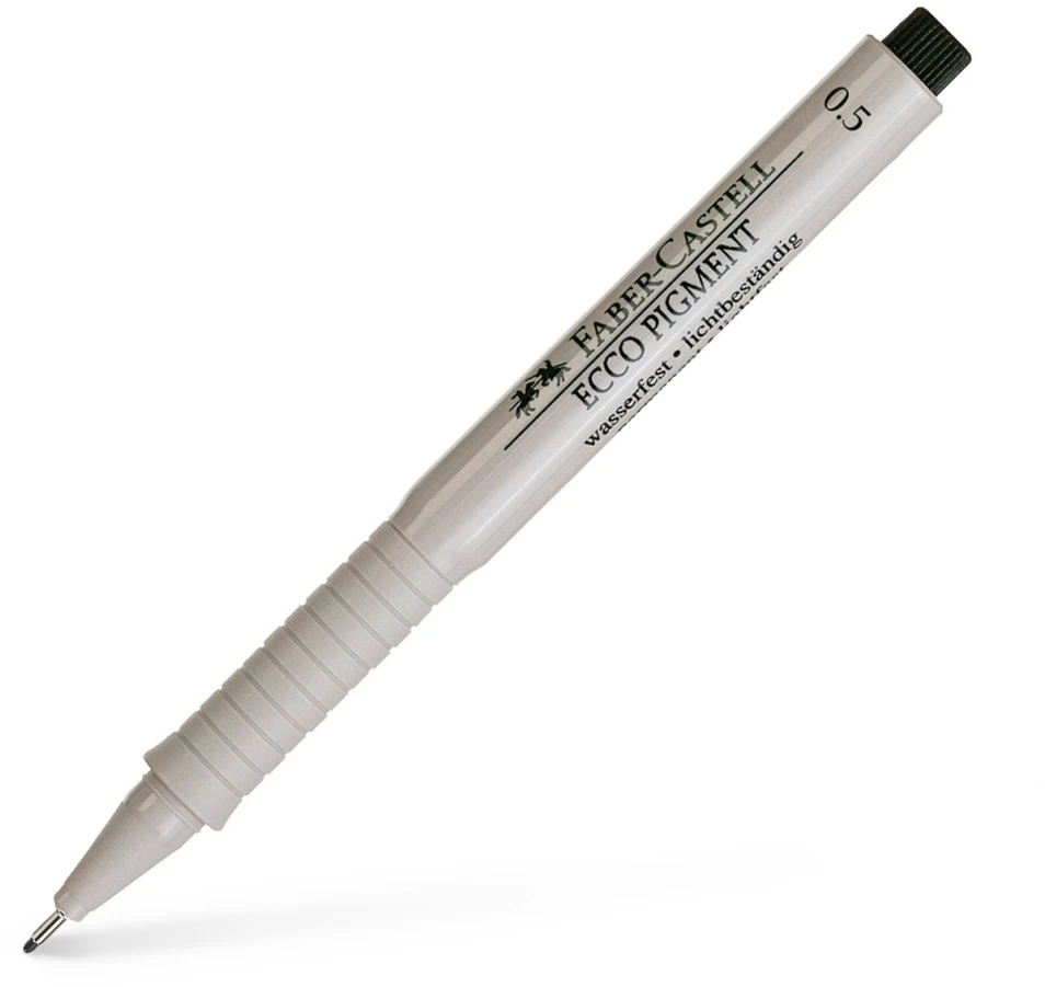 Grafinis rašiklis Faber-Castell Ecco Pigment, 0.5mm, juodos spalvos