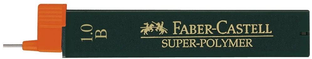 Grafitai Faber-Castell Super Polymer, B, 1mm, 12 vnt.