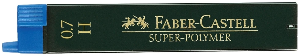 Grafitai Faber-Castell Super Polymer, H, 0.7mm, 12 vnt.