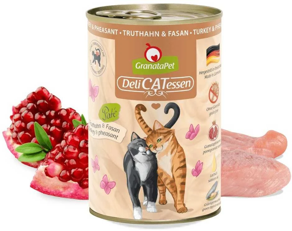 Granatapet DeliCatessen Kalakutiena ir fazanas – šlapias kačių maistas 400g