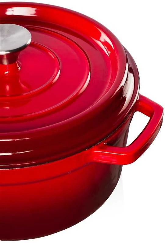 Grandfeu raudonas puodas, 4,7l su dangčiu