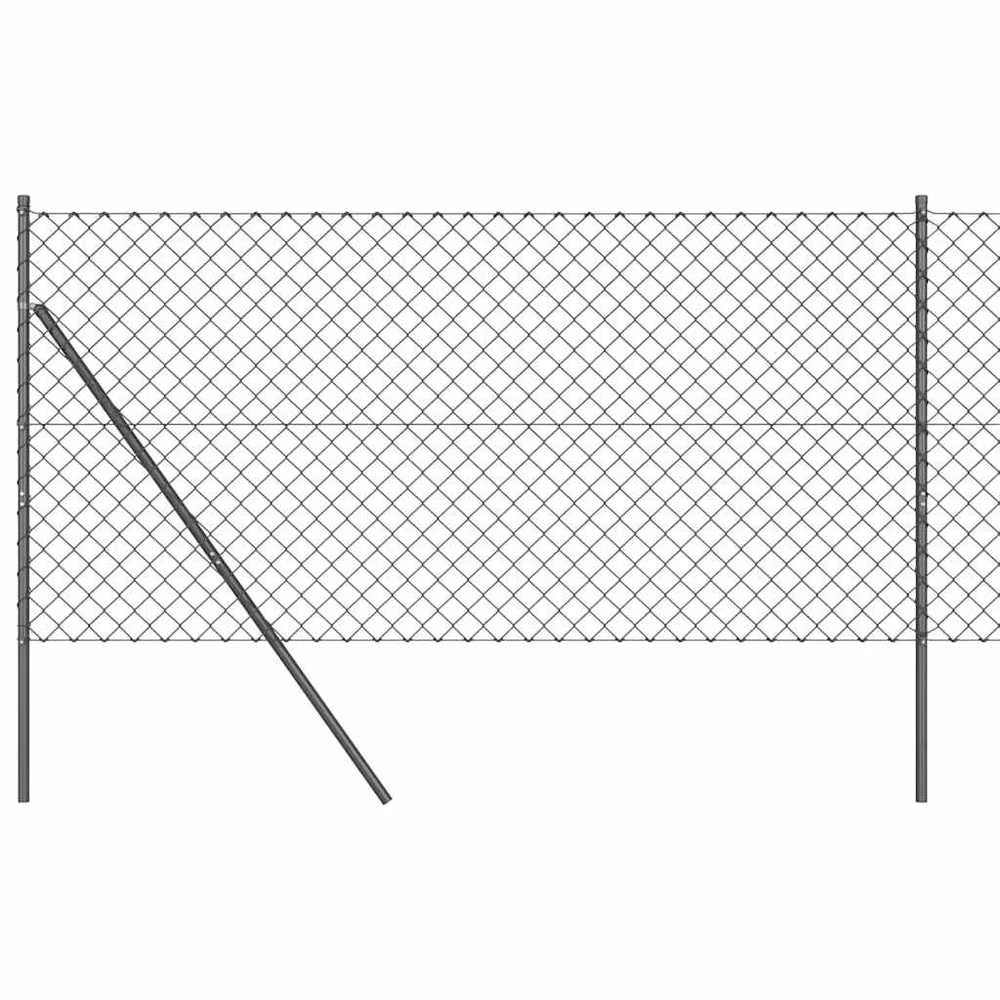 Grandinės tvoros tvirtinimas 10 x 1 m PVC dengtas plienas Pilka
