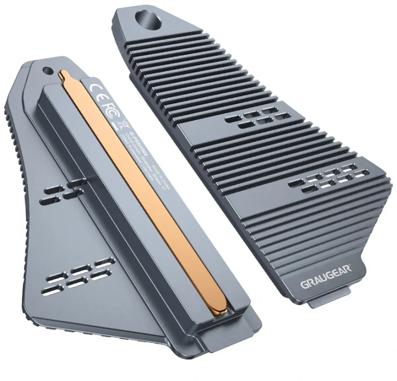 Graugear Pilkas Gear Heatpipe heatsink for PS5 storage expansion for M.2 NVMe SSD with integrated cover