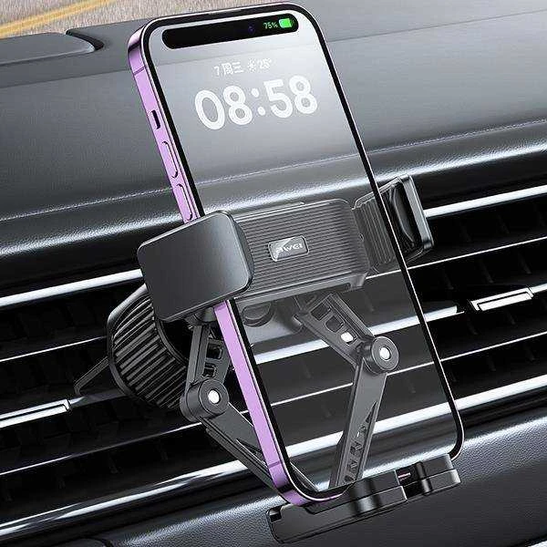 AWEI gravity car holder X39for air vent juodas