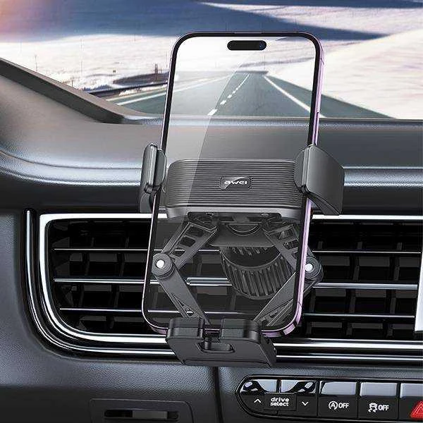 AWEI gravity car holder X39for air vent juodas