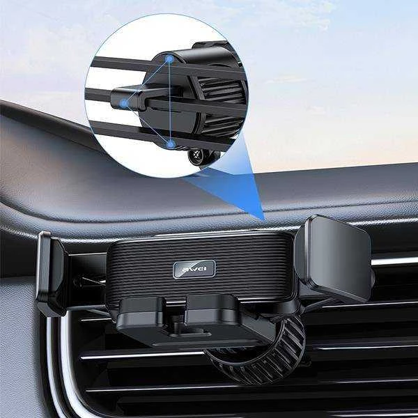 AWEI gravity car holder X39for air vent juodas
