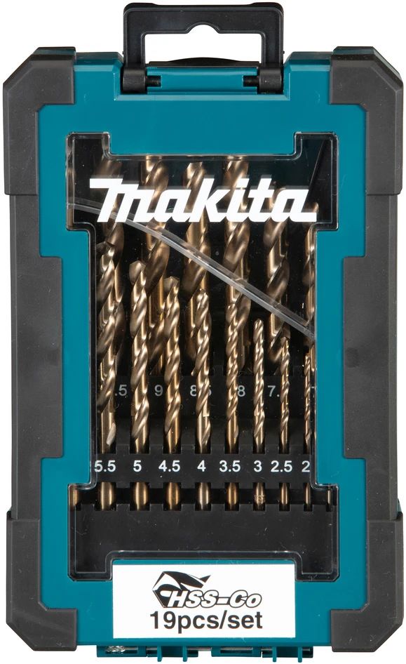 Grąžtas Makita Grąžtų komplektas 19 vnt. (1-10mm) HSS-Co 5% D-67561