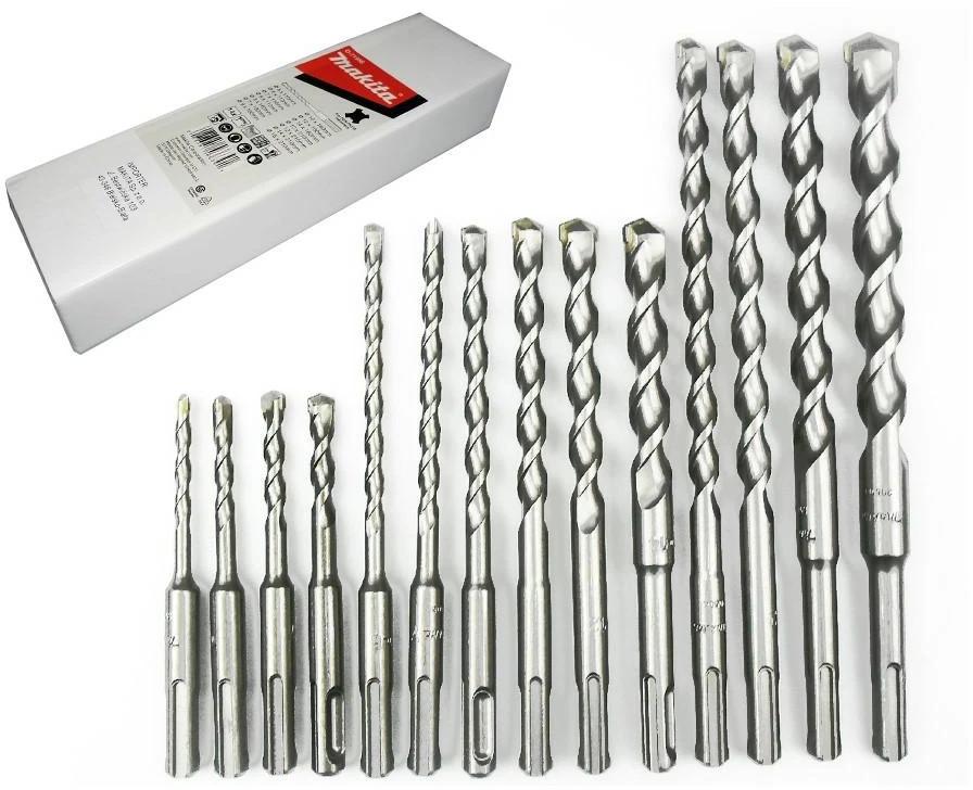 Grąžtas 14 dalių grąžtų rinkinys Makita D-71956; SDS-Plus