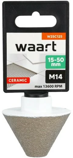 Grąžtas WAART DEIMANTINIS KŪGINIS NUPJAUTAS FREZA 15-50mm x M14