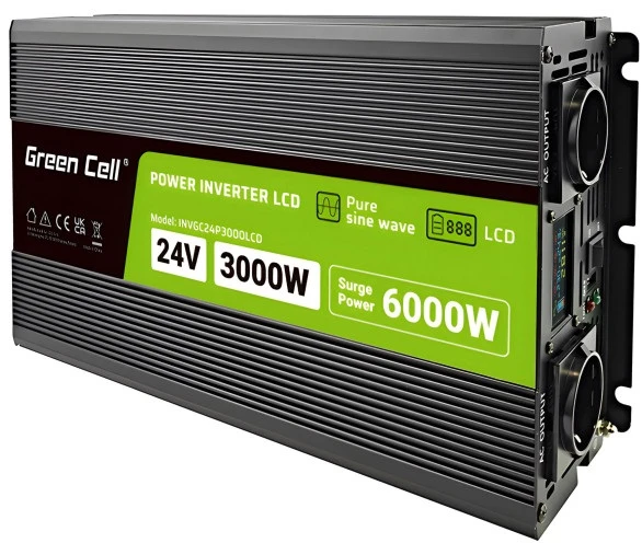 Green Cell Žalias Cell KEITIKLIO MODULIS INV/24P3000/LCD-GC Žalias Cell