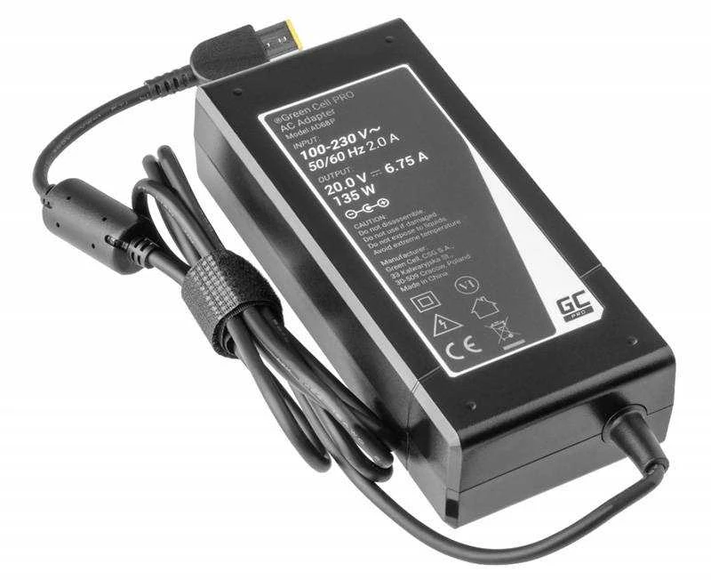 GREENCELL AD68P įkroviklis / kintamosios srovės adapteris Žalias Cell PRO 20V 6.75A 135W, skirtas Lenovo Y70 Y50-70 Y70 Y70