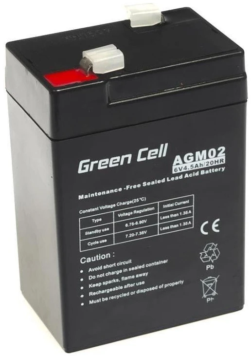 Green Cell Žalias Cell Žalias CELL Baterija AGM 6V4.5AH