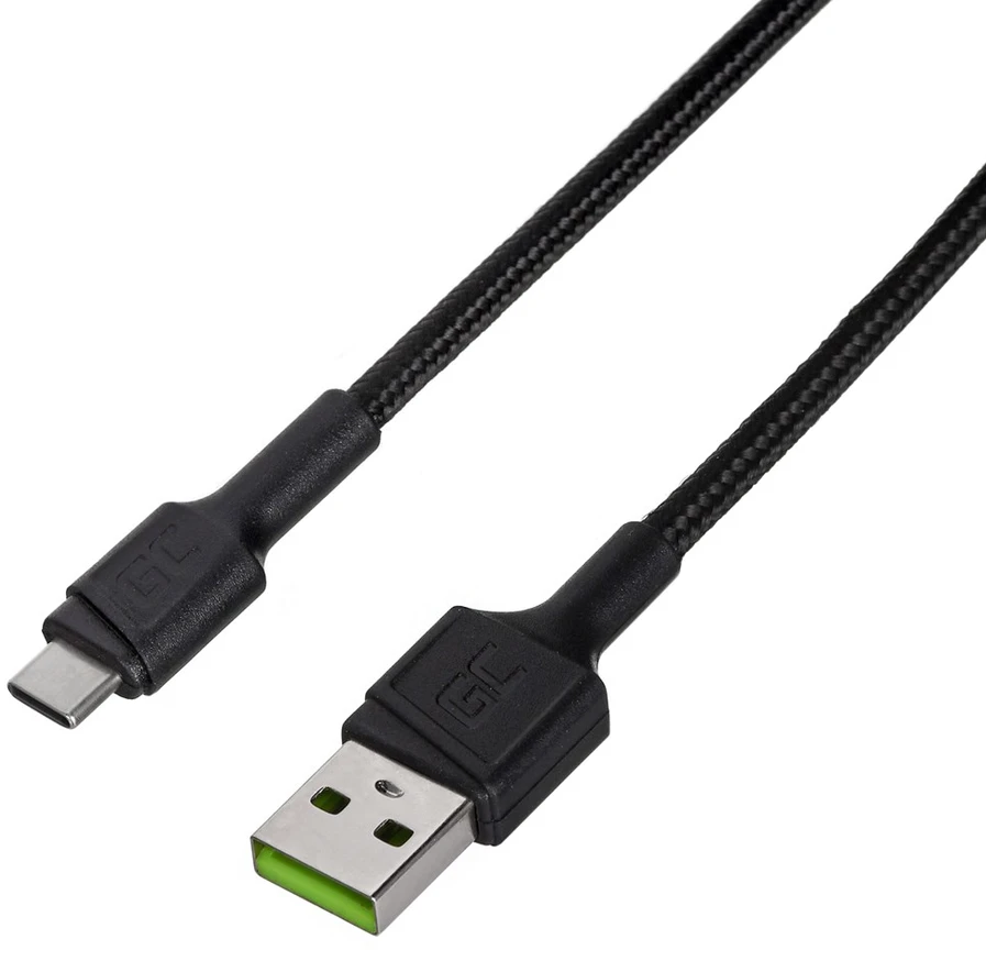 Green Cell Žalias Cell Kabelis Žalias Cell GC PowerStream USB-A - USB-C 30 cm greitas įkrovimas Ultra Charge, QC 3.0