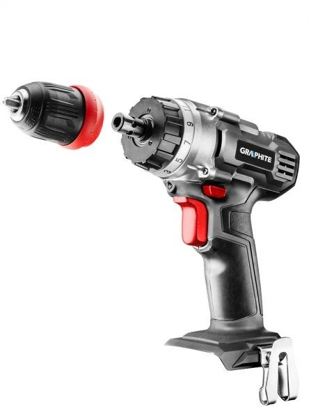 Akumuliatorinis suktuvas-gręžtuvas Graphite 58G022; 18 V (be akumuliatoriaus ir pakrovėjo)